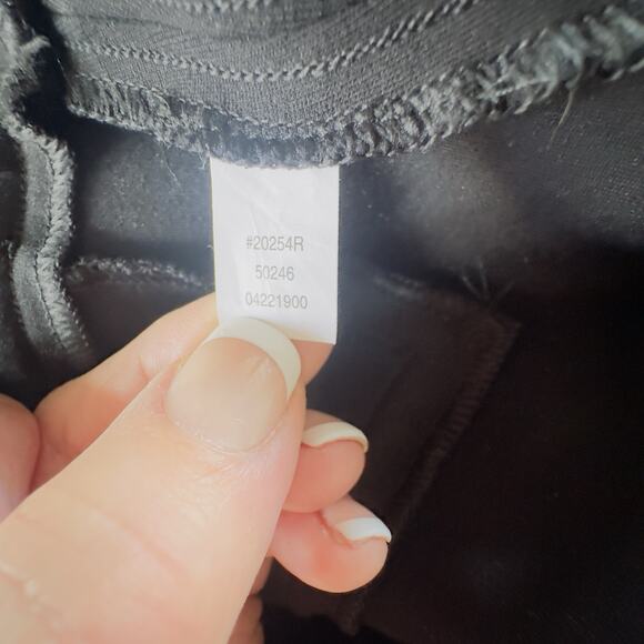 Spanx Wide Leg Trouser Pants Black L High Rise Stretch Pull On Faux Pockets Yoga - Picture 9 of 9